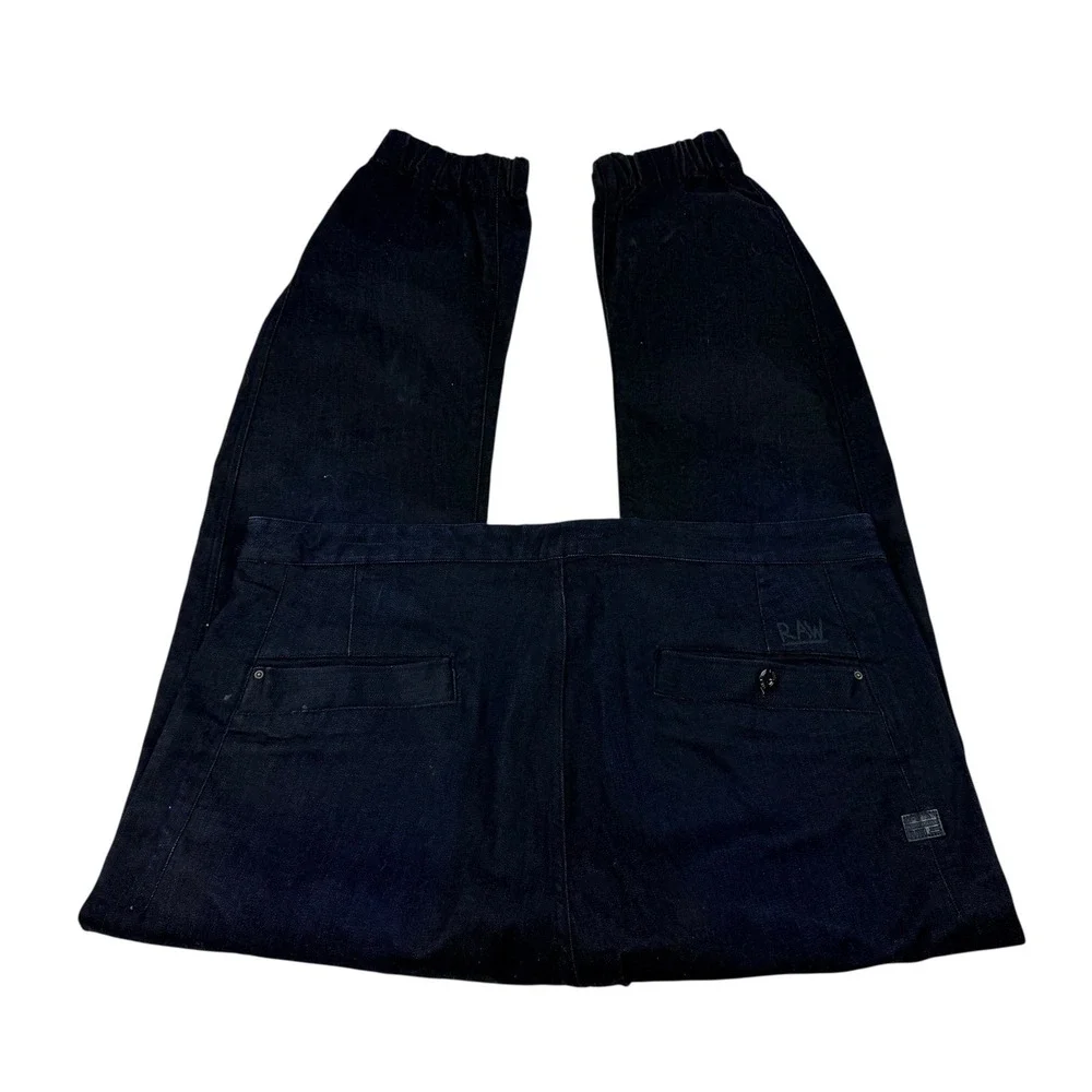 G Star Raw Men Tapered Cuffed Denim Jogger Jeans‎ Dark Wash Size 40x32